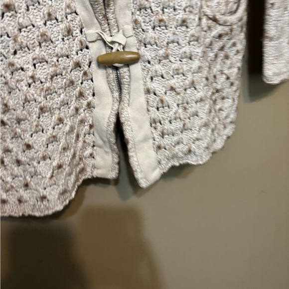 FREE PEOPLE Turn Up The Sun Speckled Toggle Button Zip Up Hooded Cardigan - Picture 5 of 15